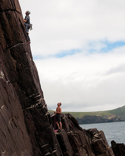 rocking climbing in dingle